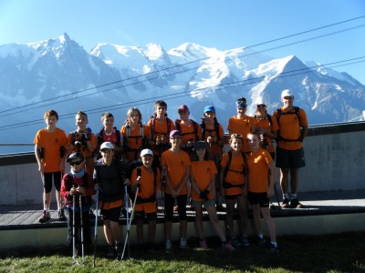 Le départ depuis Planpraz, face au Mont-Blanc